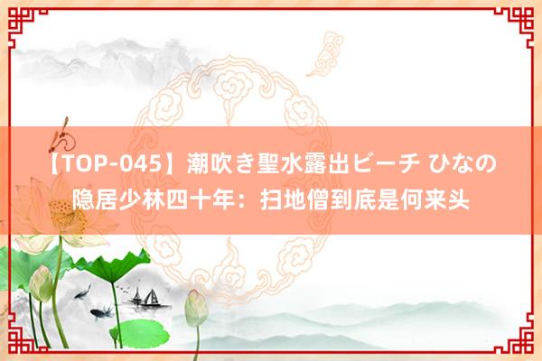 【TOP-045】潮吹き聖水露出ビーチ ひなの 隐居少林四十年：扫地僧到底是何来头