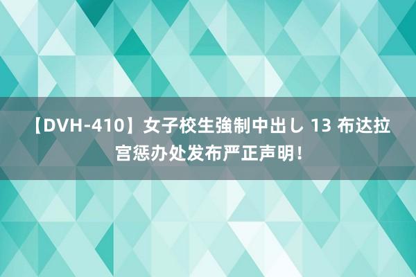 【DVH-410】女子校生強制中出し 13 布达拉宫惩办处发布严正声明！