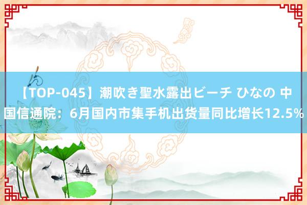 【TOP-045】潮吹き聖水露出ビーチ ひなの 中国信通院：6月国内市集手机出货量同比增长12.5%