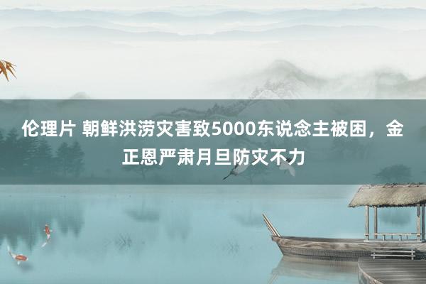 伦理片 朝鲜洪涝灾害致5000东说念主被困，金正恩严肃月旦防灾不力