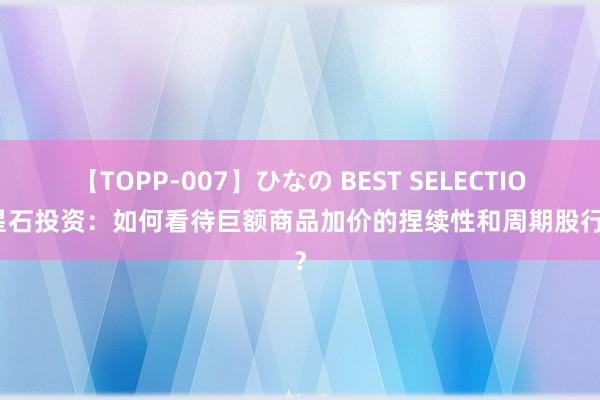 【TOPP-007】ひなの BEST SELECTION 星石投资：如何看待巨额商品加价的捏续性和周期股行情？